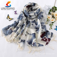 100% Wool Pashmina Cashmere Women Scarf Floral Shawl Scarves Wraps Paisley